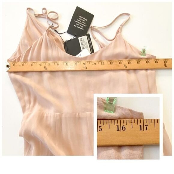 Reformation Cabo Midi Wrap Dress in Champagne Size L, NWT - Picture 10 of 11